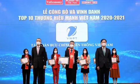 VNPT được vinh danh trong TOP 10 Thương hiệu mạnh Việt Nam 2020 - 2021
