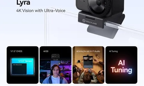 Hollyland ra mắt Lyra 4K UHD Webcam sử dụng công nghệ âm thanh và hình ảnh chuyên nghiệp với mức giá phải chăng