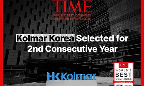 Kolmar Korea được vinh danh trong danh sách "Các công ty tăng trưởng bền vững tốt nhất thế giới năm 2026" của TIME năm thứ hai liên tiếp