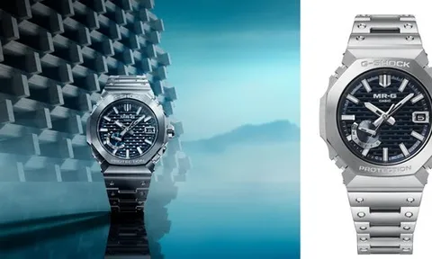 Casio ra mắt đồng hồ MR-G với màu xanh hanada-iro truyền thống của Nhật Bản