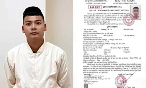 Trương Văn Tú sinh năm 2001 ra đầu thú