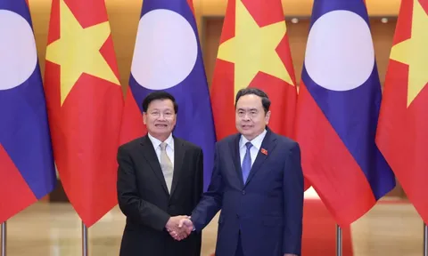 Chủ tịch Quốc hội Trần Thanh Mẫn hội kiến Tổng Bí thư, Chủ tịch nước Lào