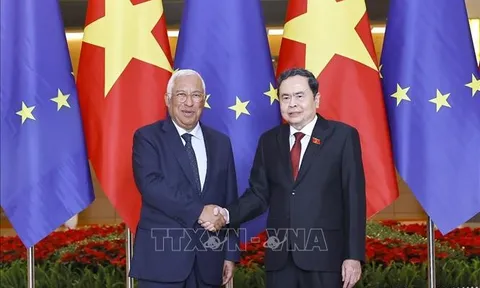 Chủ tịch Quốc hội Trần Thanh Mẫn hội kiến Chủ tịch Hội đồng châu Âu António Costa