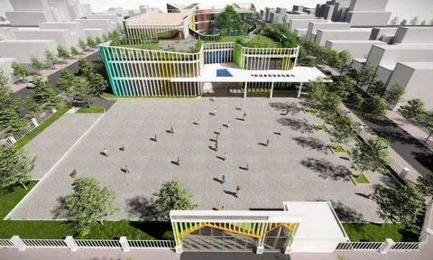 Cận cảnh trường Mầm non công lập mới toanh, vừa đi vào hoạt động năm học này, phụ huynh nhìn ảnh xuýt xoa: Sao mà XỊN THẾ!