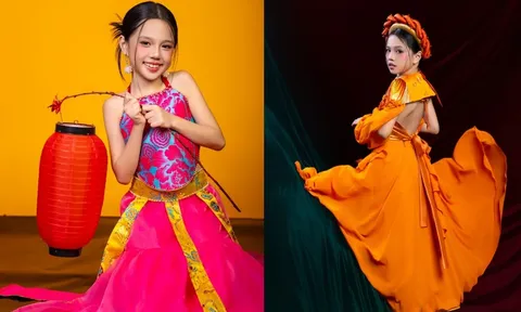 Cao Minh Tiến mang văn hóa dân tộc vào áo dài cho các "nàng thơ nhí"