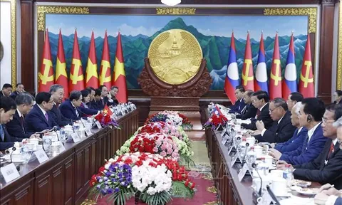 Tổng Bí thư Tô Lâm và Tổng Bí thư, Chủ tịch nước Lào hội đàm