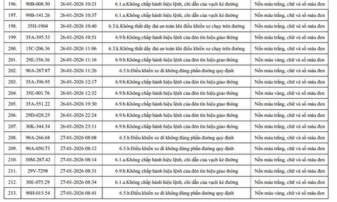 810 chủ xe máy, ô tô có biển số sau nhanh chóng nộp phạt nguội theo Nghị định 168