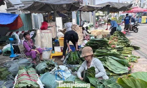Ngỡ ngàng với chợ lá dong 'mỗi năm mở một lần' ở TPHCM