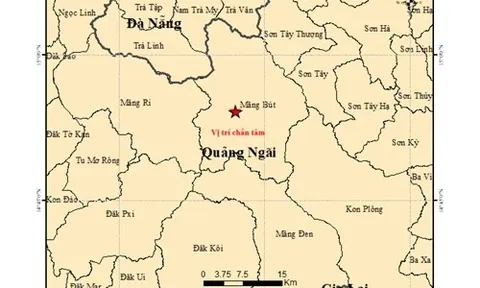 Quảng Ngãi xảy ra động đất liên tiếp vào mùng 5 Tết