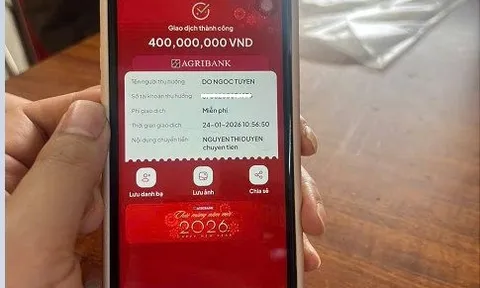 Vừa nhận được 400 triệu đồng chuyển khoản, người phụ nữ SN 1978 liền báo công an truy tìm chủ nhân số tiền