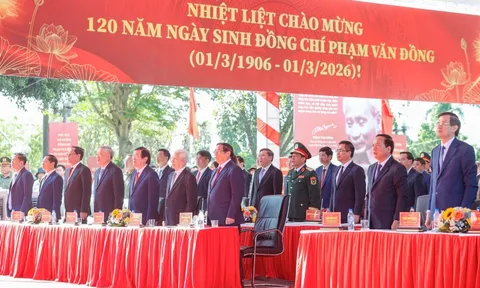 Thủ tướng Phạm Minh Chính dự lễ kỷ niệm 120 năm Ngày sinh Thủ tướng Phạm Văn Đồng