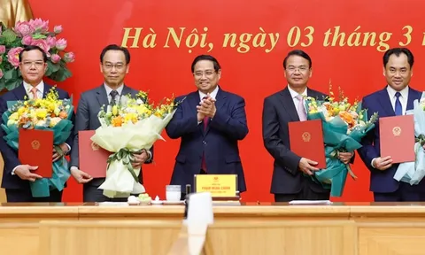 Thủ tướng trao quyết định cho 5 nhân sự mới được chỉ định, bổ nhiệm