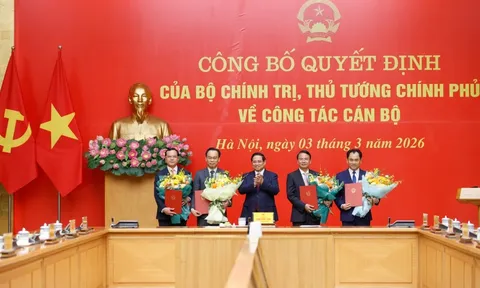 Thủ tướng trao quyết định chỉ định Phó Bí thư Đảng ủy Chính phủ và bổ nhiệm lãnh đạo 4 bộ, cơ quan ngang Bộ