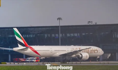 Cận cảnh máy bay 'nhà giàu' Trung Đông đang tránh chiến sự ở Nội Bài