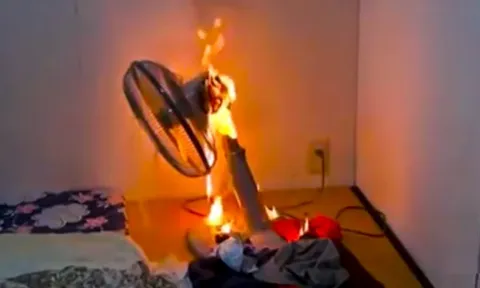 Cảnh báo nguy cơ cháy, nổ từ việc sử dụng quạt điện khi không có người giám sát