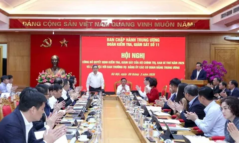 Công bố quyết định kiểm tra, giám sát của Bộ Chính trị, Ban Bí thư đối với Ban Thường vụ Đảng uỷ các cơ quan Đảng Trung ương