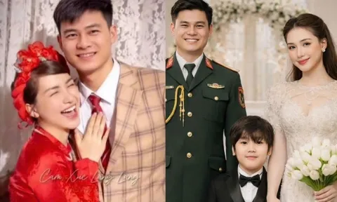 Xôn xao ảnh đám hỏi của Hòa Minzy và Đại úy Thăng Cương