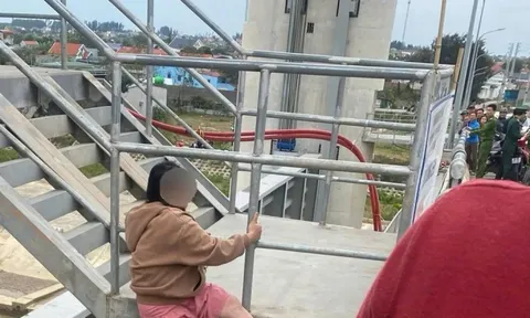 Giải cứu thai phụ leo ra lan can cầu đòi tự tử