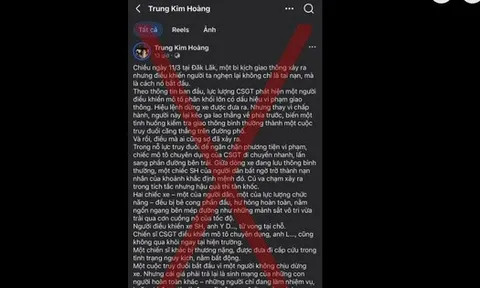 Thông tin CSGT truy đuổi khiến 2 người tử vong là sai sự thật