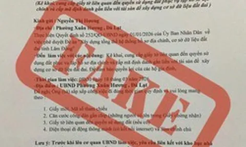 Cẩn trọng khi nhận được "Giấy mời" lạ ở Đà Lạt