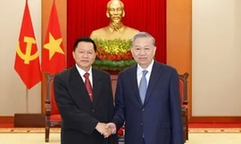 Tổng Bí thư Tô Lâm tiếp Đoàn đại biểu cấp cao Bộ Công an Lào