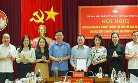 Sắp xếp tinh gọn bộ máy: Chuyển giao nguyên trạng 6 đơn vị sự nghiệp về MTTQ tỉnh Hà Tĩnh