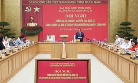 Thông qua Báo cáo kiểm tra, giám sát của Bộ Chính trị đối với Ban Thường vụ Đảng ủy Chính phủ