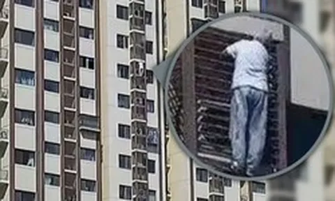Mắc kẹt trong phòng, cụ bà 89 tuổi “đu tường” từ tầng 27 gây bão mạng