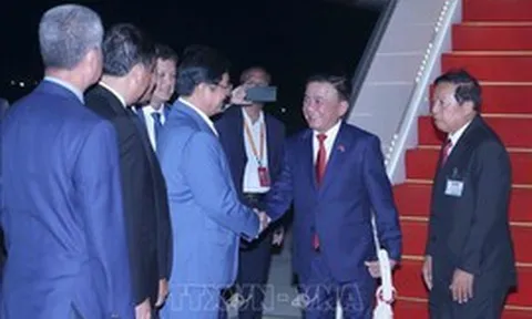 Thường trực Ban Bí thư Trần Cẩm Tú bắt đầu thăm chính thức Vương quốc Campuchia