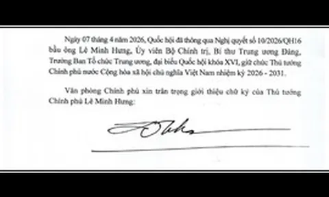 Giới thiệu chữ ký của Thủ tướng và các Phó Thủ tướng Chính phủ nhiệm kỳ 2026-2031