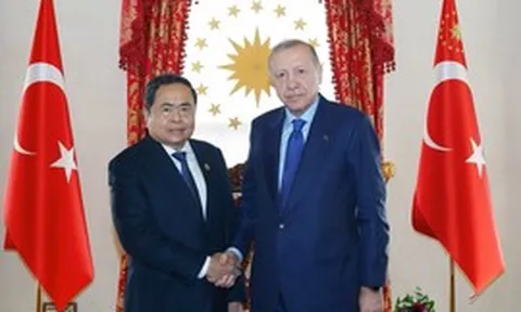 Chủ tịch Quốc hội Trần Thanh Mẫn hội kiến Tổng thống Thổ Nhĩ Kỳ Recep Tayyip Erdogan