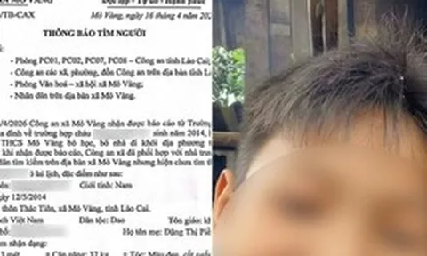 Một nam sinh 12 tuổi mất tích bí ẩn nhiều ngày