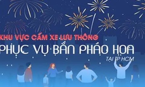 [Infographic] - Lộ trình thay thế các tuyến đường bị cấm, phục vụ bắn pháo hoa tối 30-4 ở TPHCM