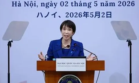 Thủ tướng Nhật Bản phát biểu chính sách tại Đại học Quốc gia Hà Nội