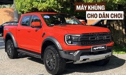 Ảnh thực tế Ford Ranger Raptor 2026 tại Việt Nam: Máy xăng mạnh gần 400 mã lực, loa B&O, ống pô tùy chỉnh âm thanh