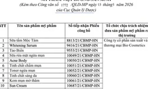 Thu hồi 511 sản phẩm mỹ phẩm do Công ty Việt Hương sản xuất
