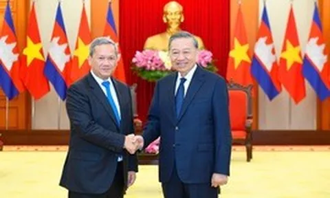 Tổng Bí thư, Chủ tịch nước Tô Lâm tiếp Thủ tướng Vương quốc Campuchia Hun Manet