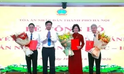 Hà Nội: Bổ nhiệm 3 Chánh án Tòa án nhân dân khu vực