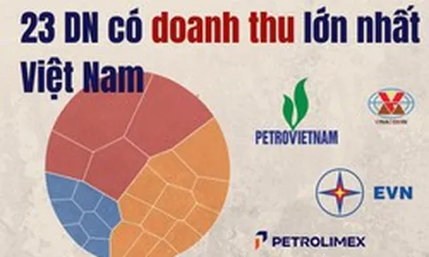 23 doanh nghiệp lớn nhất Việt Nam thu về gần 3,8 triệu tỷ đồng: 4 ông lớn nhà nước chiếm gần một nửa