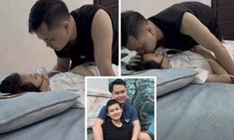 Nụ hôn cuối cùng dành cho người vợ ung thư khiến hàng triệu người rơi lệ