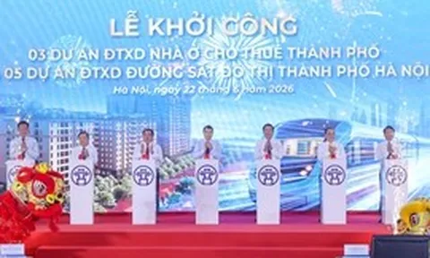 Thủ tướng dự lễ khởi công 5 tuyến đường sắt, 3 dự án nhà ở cho thuê tại Hà Nội
