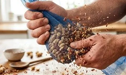 Mẹo bóc vỏ đậu phộng nhanh