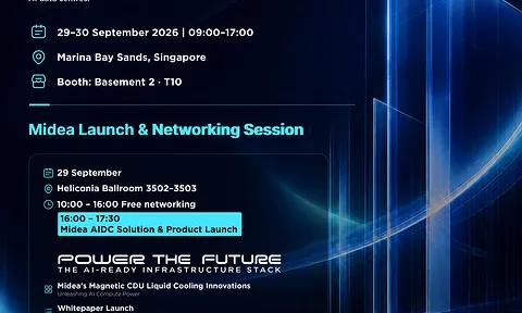Midea sẽ công bố kiến trúc siêu hội tụ điện năng - làm mát đầu tiên trong ngành tại Data Center World Asia 2026