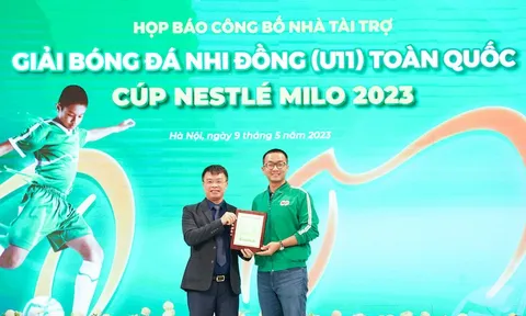Nestlé MILO tiếp tục đồng hành với vai trò của nhà tài trợ chính thức của Giải Bóng đá Nhi đồng (U11) toàn quốc – Cúp Nestlé MILO 2023