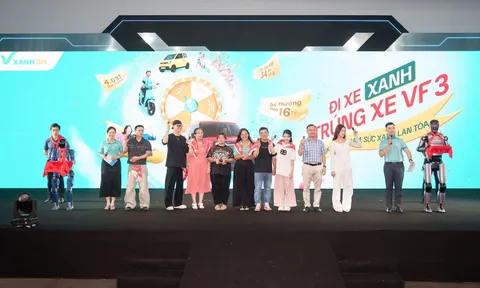 Xanh SM trao tặng 34 chiếc VinFast VF 3 cho khách hàng và tài xế: Đồng hành lan tỏa lối sống xanh tới cộng đồng