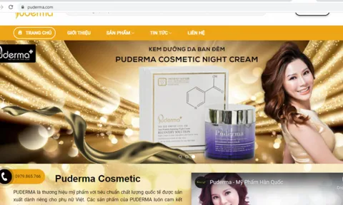 Mỹ phẩm Hàn Quốc Puderma bán hàng “chui” trên website thương mại điện tử