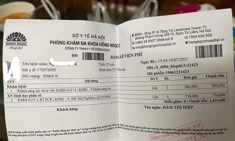 Phòng khám Đa khoa Hồng Ngọc thu phí xét nghiệm Covid- 19 với giá “trên trời” trong mùa dịch