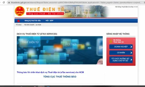 Triển khai ứng dụng thuế điện tử trên thiết bị di động