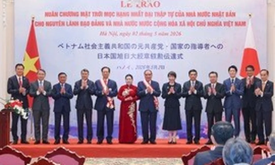 Nhật Bản trao Huân chương Mặt trời mọc tặng nguyên lãnh đạo Đảng, Nhà nước Việt Nam